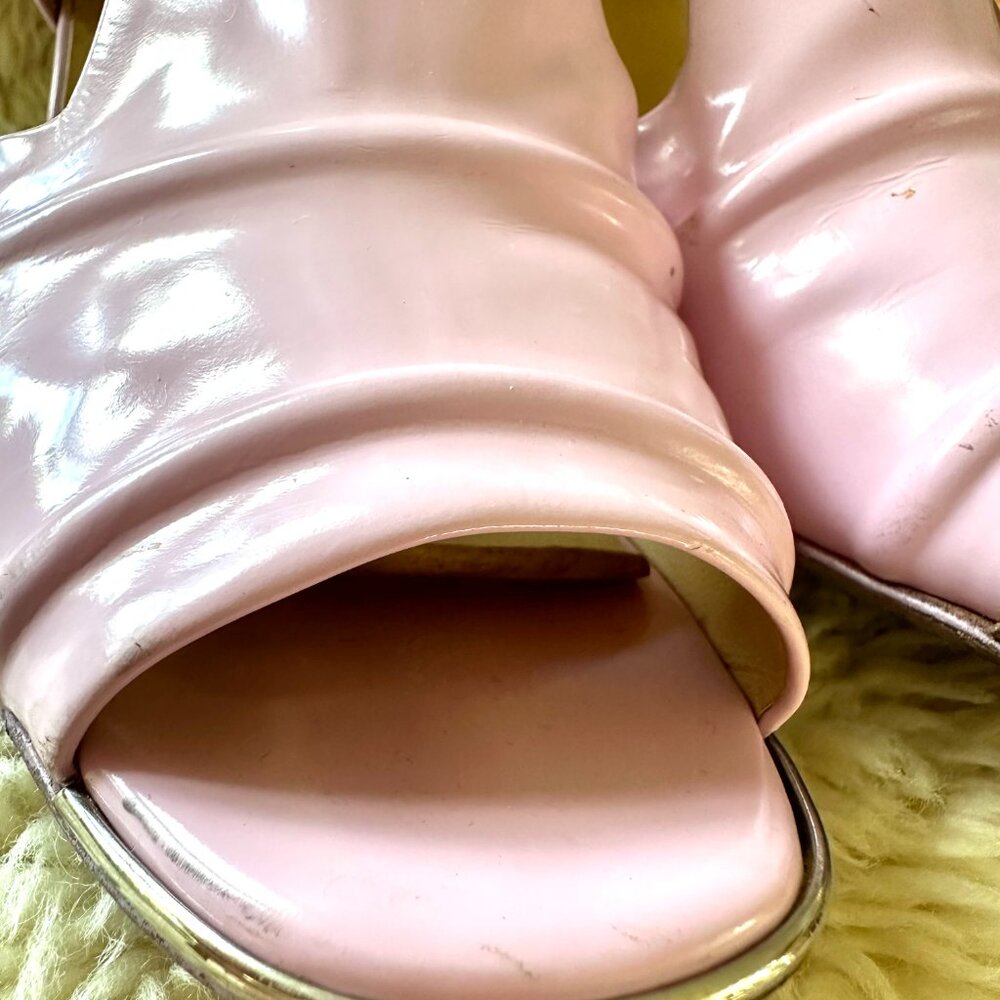 Balenciaga Pink Shoes, Cutout Patent Leather, Block Heel. Size 39 (8.5 US) - Picture 10 of 16